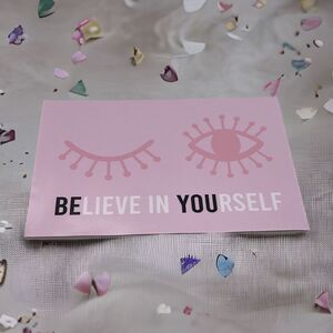 NWT M.C. squares BELIEVE IN YOURSELF Reusable adhesive white board cut out